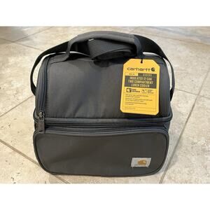 Carhartt Insulated 12 Can Two Compartment Lunch Cooler Bag Soft Shell NEW W/TAGS